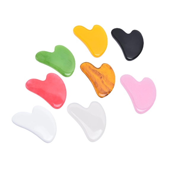 Luonnollinen Gua Sha Scraper Board -hieronta, kasvojen ja kaulan ihoa kohottava A