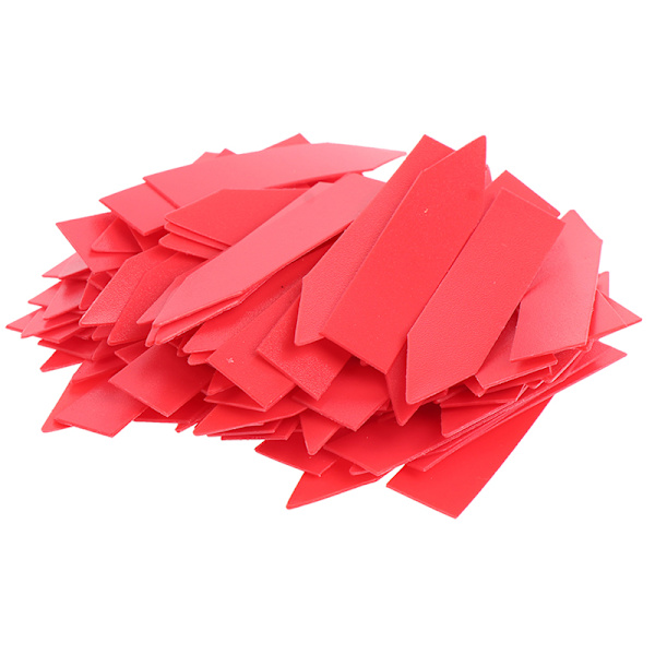 100 stk. 5*1 cm s Etiketter Indendørs Bonsai Navneskilt Plast Multicolors Red