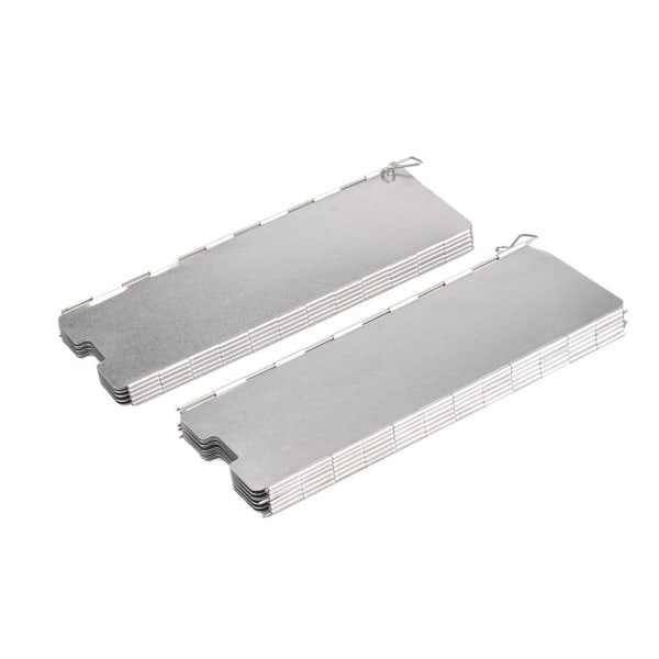 Plattor Gasspis Vindskydd Utomhus Camping Picknick Matlagning Bur Silver 12pcs