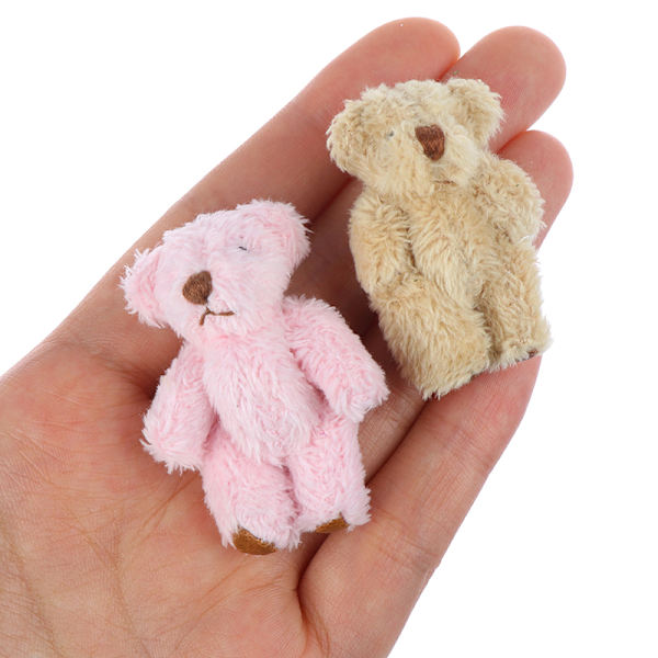4,5 cm e Björndocka Långt hår Björn DIY-kläder eller mobil handgjorda Pink