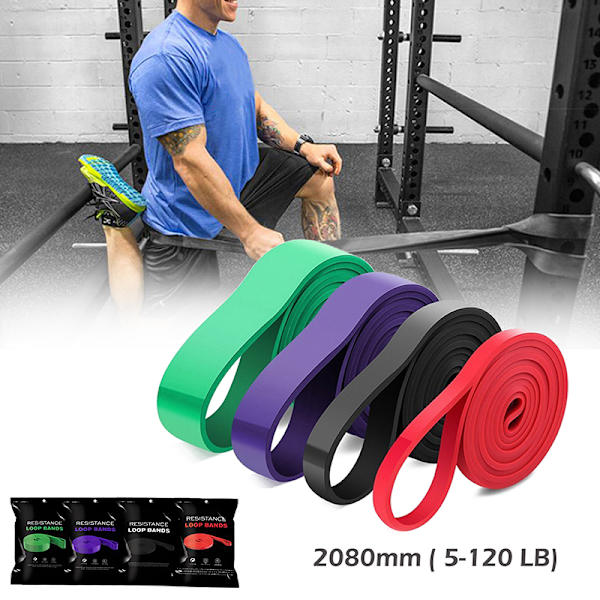 Pull Up Resistance Band Elastinen Harjoitukset Kuminauha Black