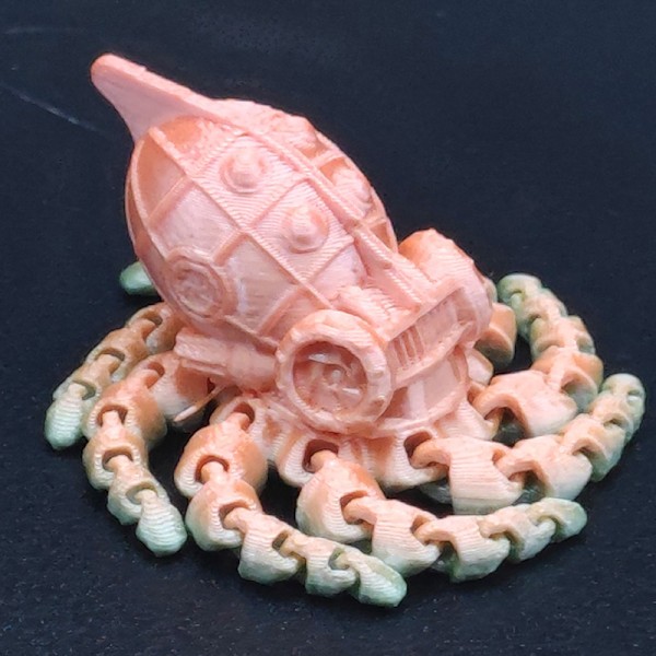 3D-tryckt bläckfisk 3D-tryckt häst Hemskrivbordets hantverk A4