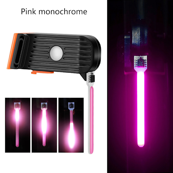 Cykelbaglygte Rindende vand Advarselslamper Type C Genopladelig Pink