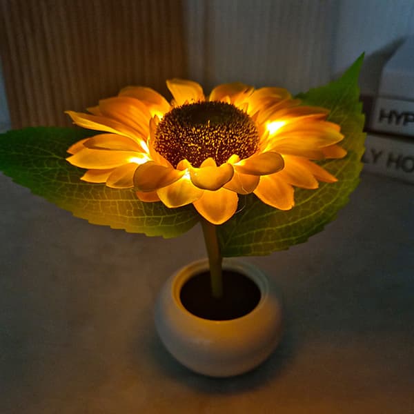 LED Solros konstgjorda nattljus Sovrum Sovsal Bord La 25cm