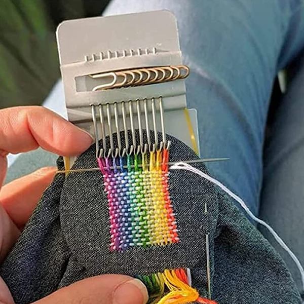 DIY vävstolsstickning handvävd trähastighet liten sömnadshinna