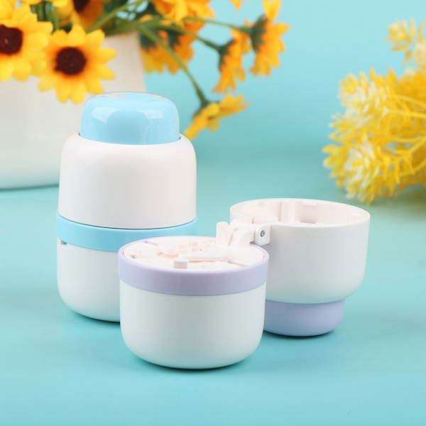 1 Stk Kværn Pill ter Box Medicin Pill Splitter Blue