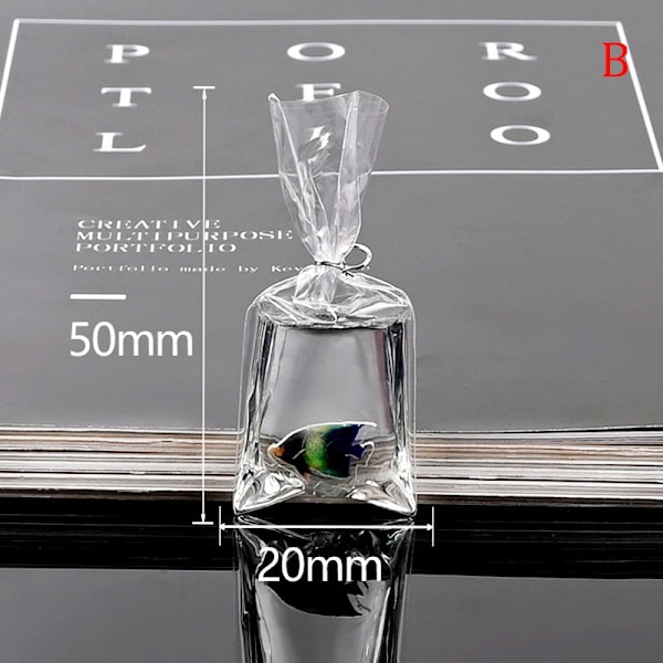 1 PC Hartsi Goldfish Charms Small Fish In Water Bag -riipus B