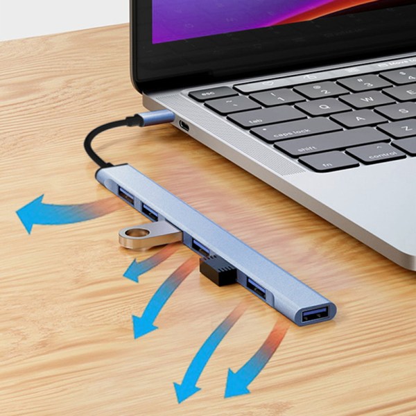 Multi 7-ports Splitter High Speed ​​5Gbps til PC Computer Multiport USB