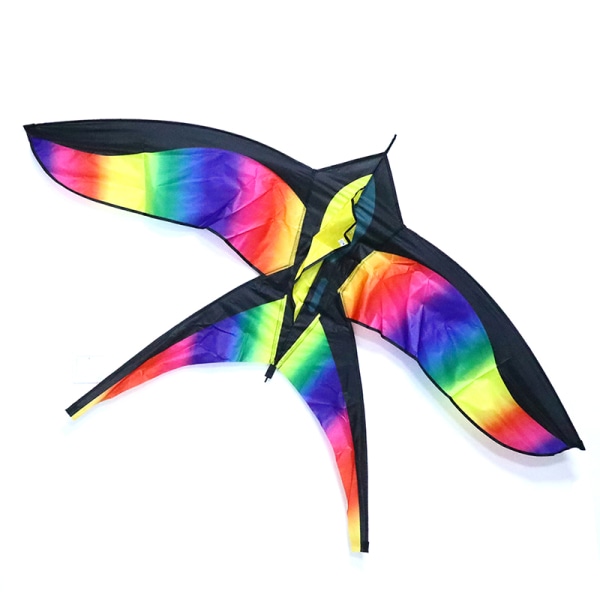 Rainbow Bird Kite med håndtak Line Nylon Stoff Swallow Kite