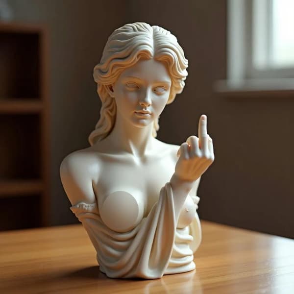 Vienna Gudinnestaty Ger Fingret Ornament Kontor A2