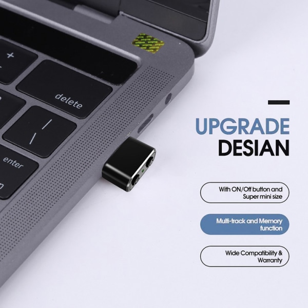 USB Mouse Jiggler Automaattinen tietokoneen hiiren liike black