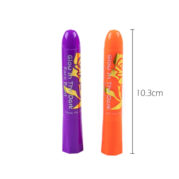6 Stk/sæt Glow In Dark Ansigtsmaling Uv Neon Ansigtsmaling Crayon Pen