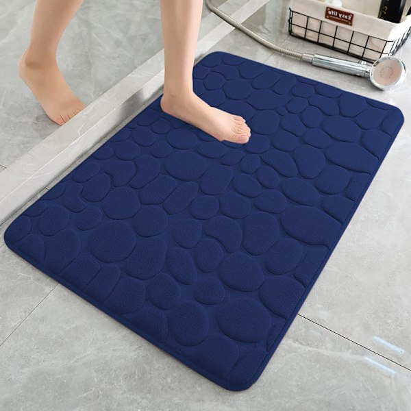 Hjem Brosteinspreget dør Teppedørmatte Dark blue