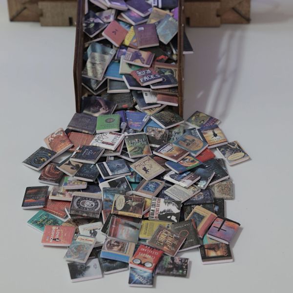 200 kpl Miniatures Nukkekoti Kirjat Kirjahyllytarvikkeet