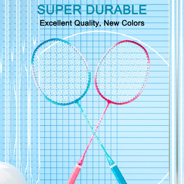 Badmintonracket Jernlegering Slitesterk sett Treningsracket blue Package One
