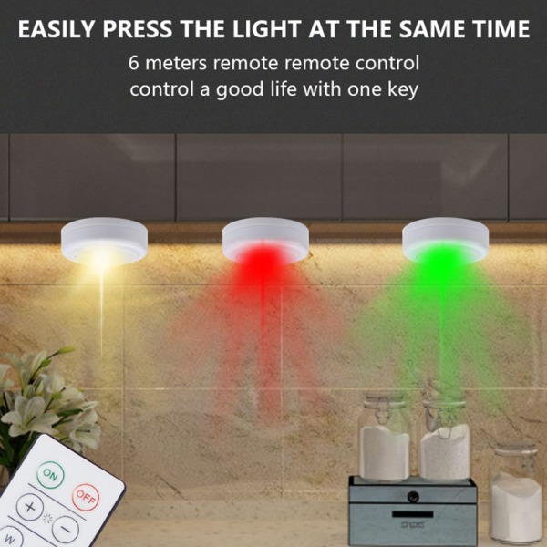 1Sæt fjernbetjening LED-lys 13 farver Touch Sensor Lampe A2