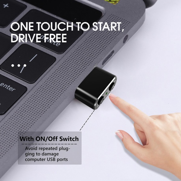 USB-mus Jiggler Automatisk computermusbevægelse black