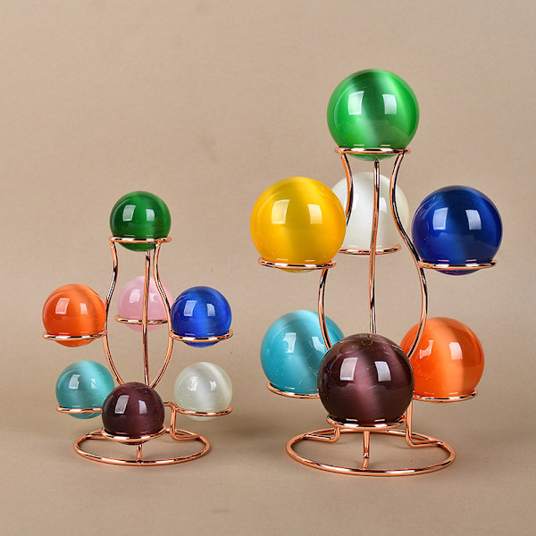 Seven Crystal Ball Seat Ball Display Stand Crystal Ball Bracket Silver L