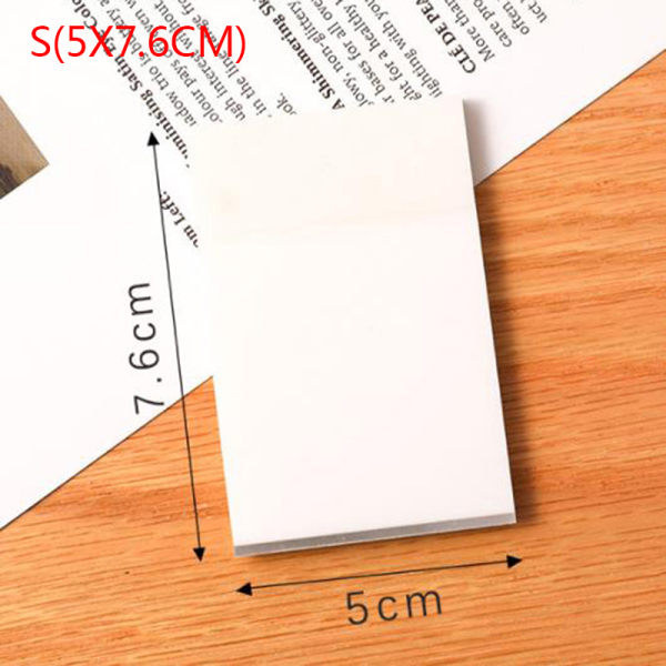 50 ark Vandtæt PET Transparent Memo Sticky Note Paper Lis S(5X7.6CM)