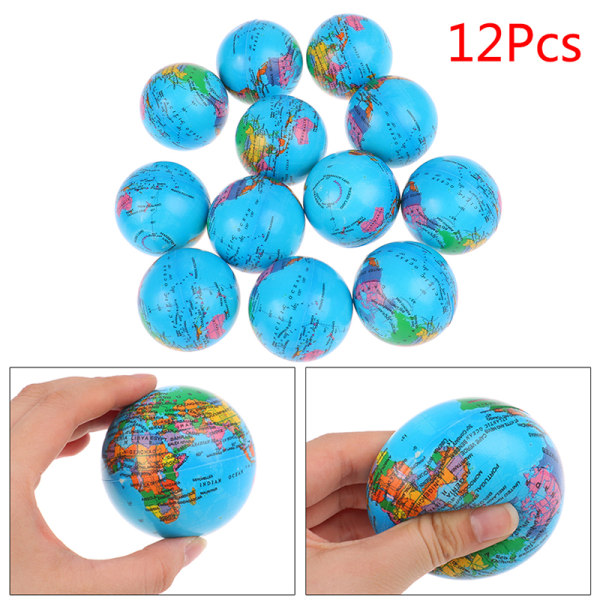 12kpl/ set World Map Foam Ball Earth Ball Lelut