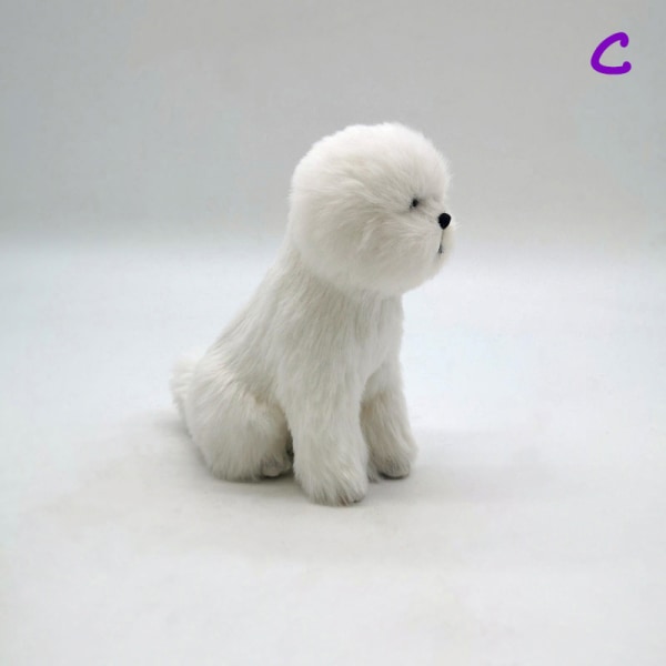 e Plysch Dog Doll Simulering Hund Gosedjur Leksaker C