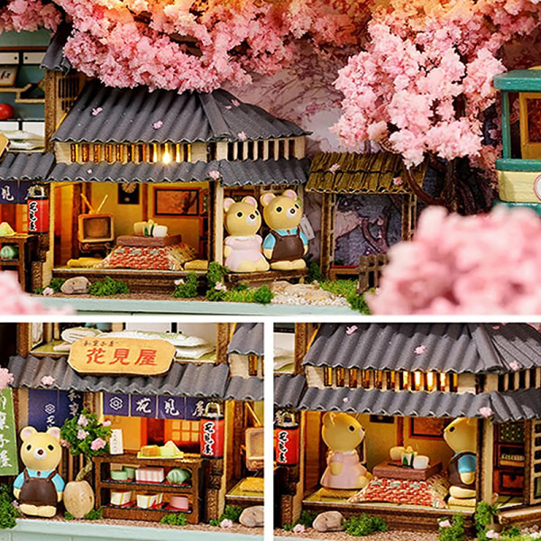 DIY Wood Dollhouses Käsintehty Funny Box Theatre Miniature Box A