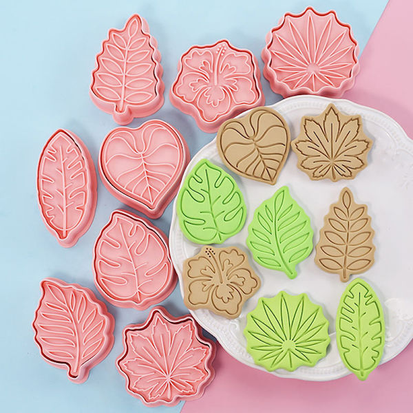 8 kpl Leaves Cookie Biscuit mold Fondant- mould