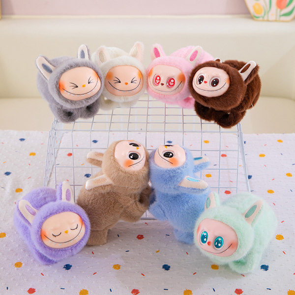 Anime Figur Labubu Langørede Armbånd Håndleds-snap Plys T A2