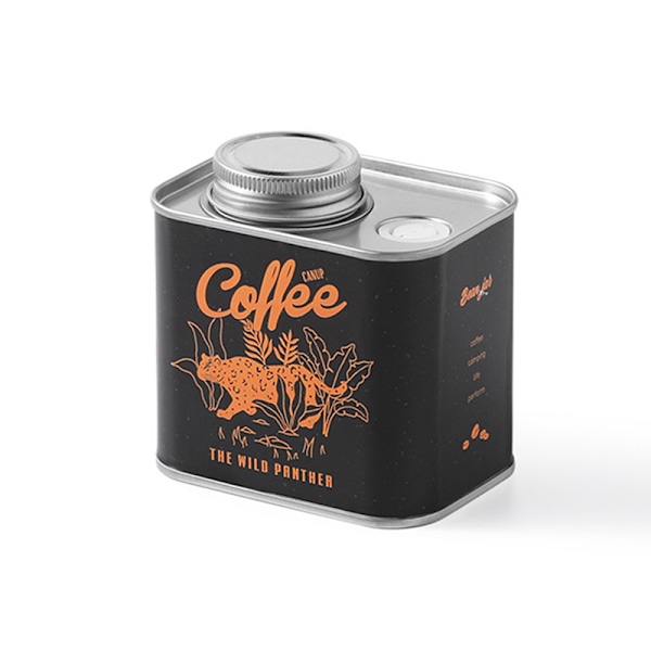 Kaffebønne lufttette bokser Outdoor Camping Tin Box Ferske bokser Black