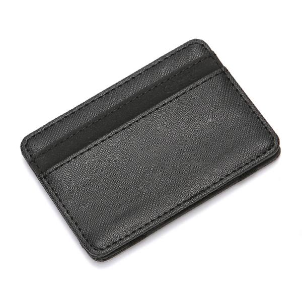 Ohut PU-nahkainen lompakot Business-luottokorttikotelo Black