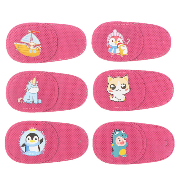 6 kpl/laatikko Kids Occlusion Eye Patch Amblyopia Care Pink Left Eye