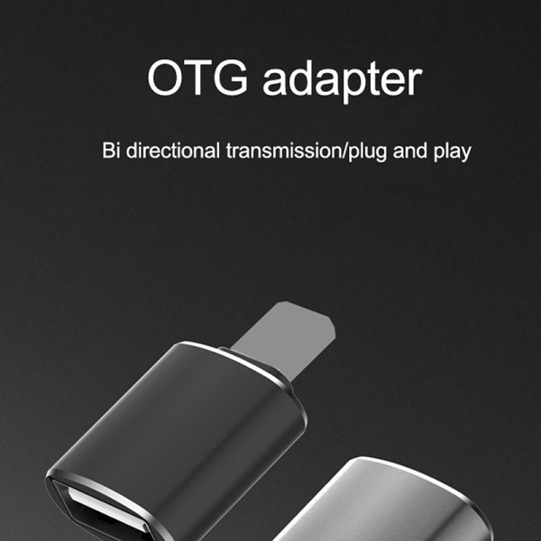 USB 3.0 OTG Adapter For iPhone iPad Adapter Dataoverføringshode Black