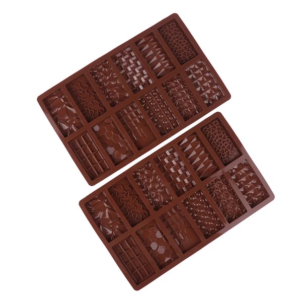 1Pc 12 Cavity Silikonsjokoladeformer DIY Brown
