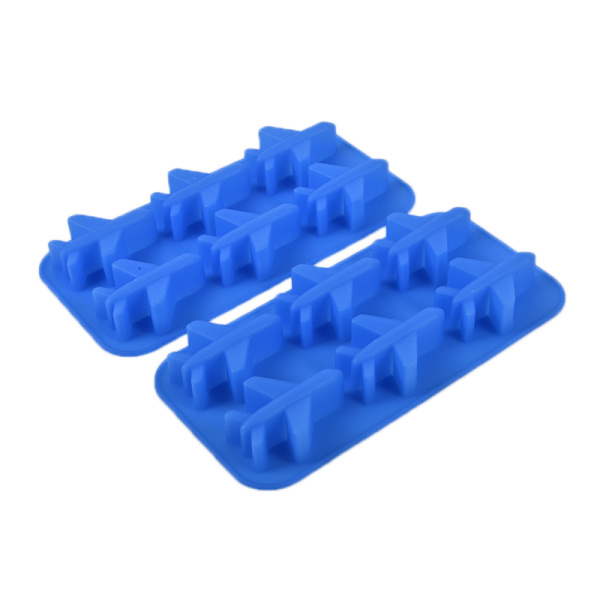 1 STK silikon 3D flyformet iskuleformmaskin Blue