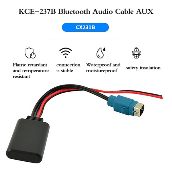 1 kpl Auton langaton Bluetooth -musiikkisovitin Alpine Radio AUX:lle onesize