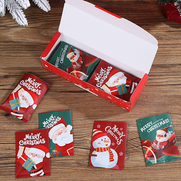 100 kpl Christmas Hot Seal pussit Keksipakkaus Joulutarvikkeet 100pcs