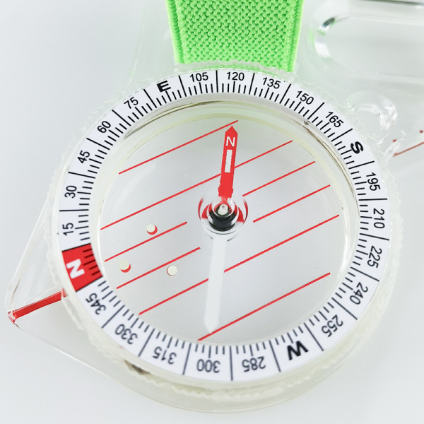 1 stk Outdoor Professional Tommelkompass Orienteringskompass 2in1