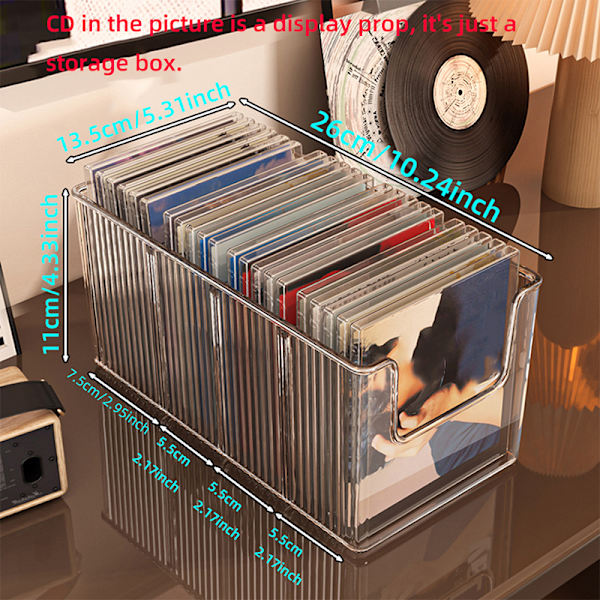 CD Disk Rack Desktop Disk Sort Vinylplade Magnetbåndsdispenser 1PC