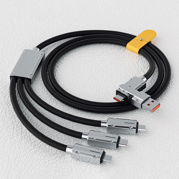 USB A til USB C-kabel 90 graders superrask ladekabel Black