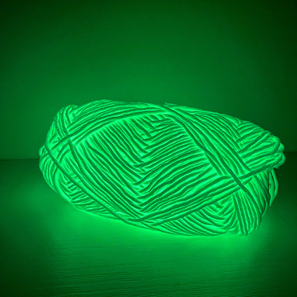 Functional Yarn Glow Polyester Luminous Chunky Yarn 2mm blue