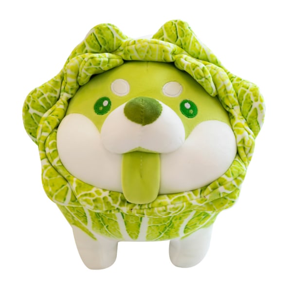e Vegetable Fairy Plyschleksaker Kålhund Fluffig mjuk docka Green