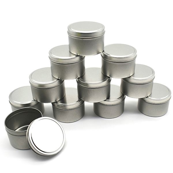 Kannen kynttiläpurkit Bulk Pyöreä kynttiläsäiliö Tölkit Tyhjä Sto Black