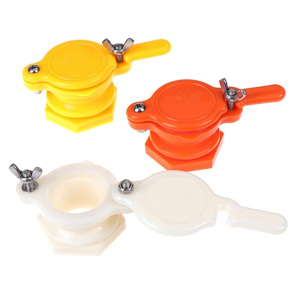 Plast Honning portventil Honning Extractor Flow Port Hagearbeid Be White