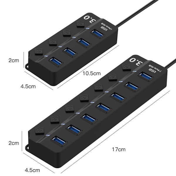 USB HUB 3.0 USB 2.0 Hub Multi USB Ekspander Splitter seven in one