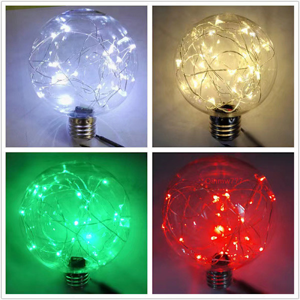 LED Edison String lyspære Fargerik RGB-belysning warm light