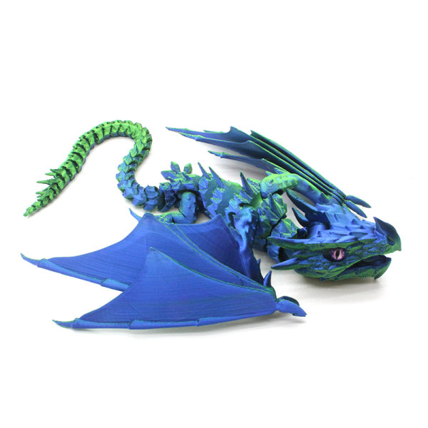 3D-utskrift Flying Dragon Model Action Figur Statue Leke Green