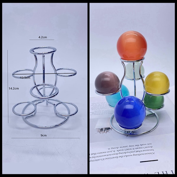 Seven Crystal Ball Seat Ball Display Stand Crystal Ball Bracket Silver S