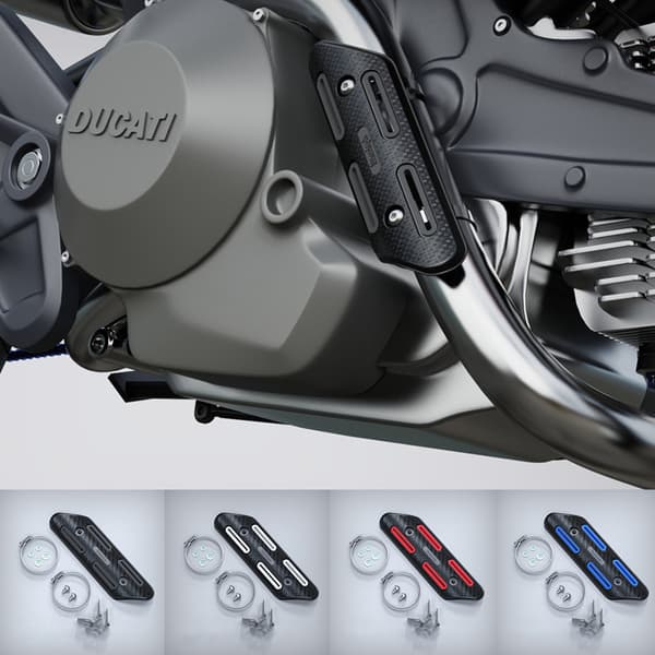Motorcykel Udstødningsrør Heat Shield Cover Guard Black
