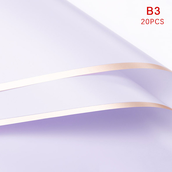 20 stk/parti Golden Rose Flower Indpakningspapir Gavepapir White