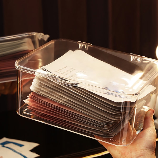 Desktop Storage Box Cosmetics läpinäkyvä kori Clear